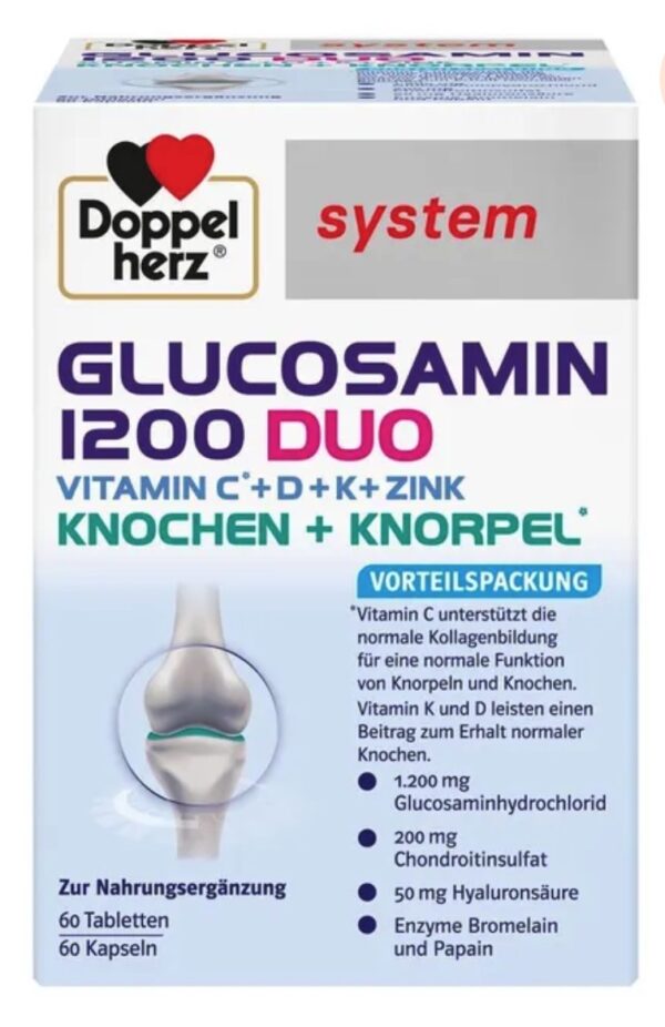 Thực Phẩm Chức Năng Cho Xương Khớp - Doppelherz® GLUCOSAMINE 1200 DUO 60 - 120 Viên