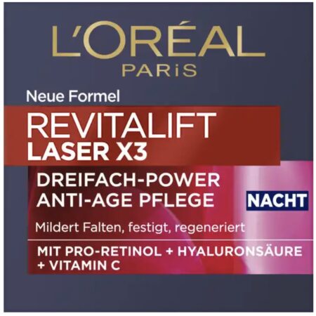 Kem dưỡng da ban đêm chống lão hóa L'Oréal Paris-  Laser X3 Triple Power